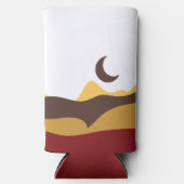 Retro Boho Moon Seltzer Blikjeskoeler (Voorkant)