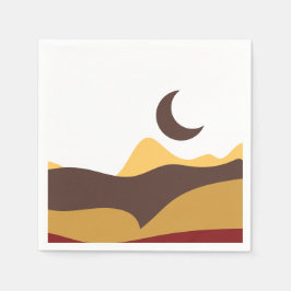 Retro Boho Moon Servet