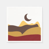 Retro Boho Moon Servet (Voorkant)