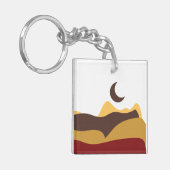 Retro Boho Moon Sleutelhanger (Voorkant Links)