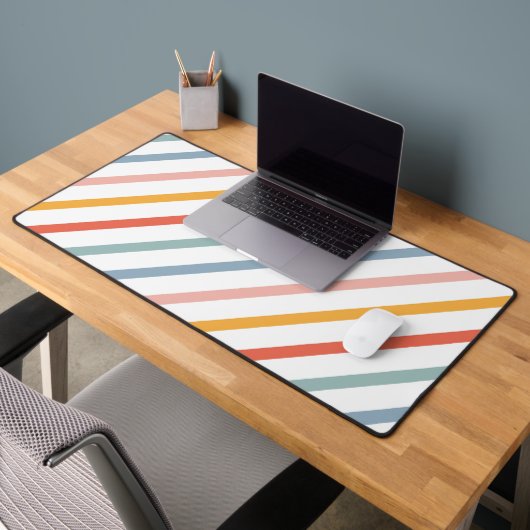 Retro Boho Multi Color Lines Bureaumat (Kantoor 2)