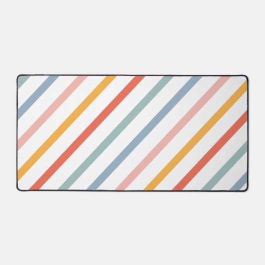 Retro Boho Multi Color Lines Bureaumat (Voorkant)