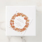 Retro Boho Oranje Bloemige Bruiloft Dank Je Bedankjes Labels (In situ)