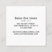 Retro Boho Oranje zwarte ventilatorcirkel Vierkante Visitekaartje (Achterkant)