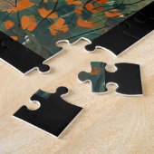 Retro Boho Patchwork Herfst Kalkoen Legpuzzel (Zijkant)