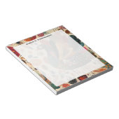 Retro Boho Patchwork Herfst Kalkoen Notitieblok (Schuin)