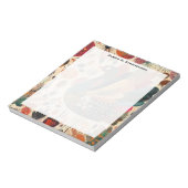 Retro Boho Patchwork Herfst Kalkoen Notitieblok (Linkerzijde)