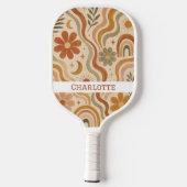 Retro Boho Patroon Aangepaste Naam Pickleball Paddle (Achterkant)