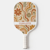 Retro Boho Patroon Aangepaste Naam Pickleball Paddle (Voorkant)