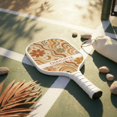 Retro Boho Patroon Aangepaste Naam Pickleball Paddle