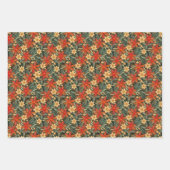 Retro boho patroon van poinsettia voor Kerstmis  Inpakpapier Vel (Voorkant 3)
