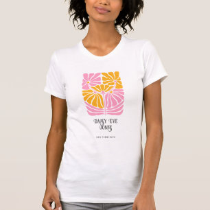 Retro Boho Pink Gold Oranje Floral T-shirt