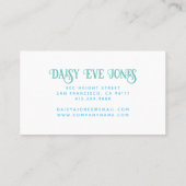 Retro Boho Pink Gold Oranje Floral Visitekaartje (Achterkant)