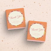 Retro Boho Pink Yellow Floral Custom Vrijgezellenf Ronde Sticker