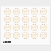 Retro Boho Pink Yellow Floral Custom Vrijgezellenf Ronde Sticker (Vel)