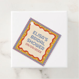 Retro Boho Plezier Handgemaakte BRUIDSSCHOUW OP MA Bedankjes Labels