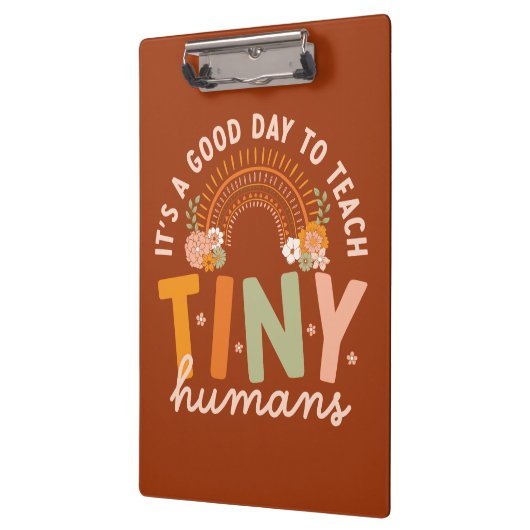 Retro Boho Preschool Leraar Quote Klembord (Links)