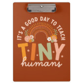 Retro Boho Preschool Leraar Quote Klembord (Voorkant)