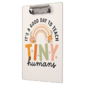 Retro Boho Preschool Leraar Quote Klembord (Links)