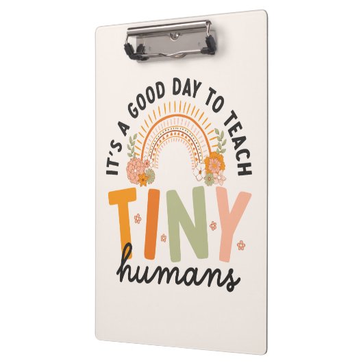 Retro Boho Preschool Leraar Quote Klembord (Links)