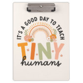 Retro Boho Preschool Leraar Quote Klembord (Voorkant)