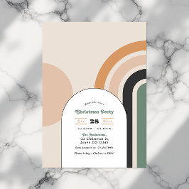 Retro Boho Rainbow Arch Kerstfeest Kaart