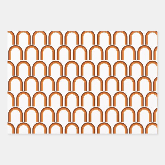 Retro Boho Rainbow Pattern 60s 70s 70s Inpakpapier Vel (Voorkant 2)