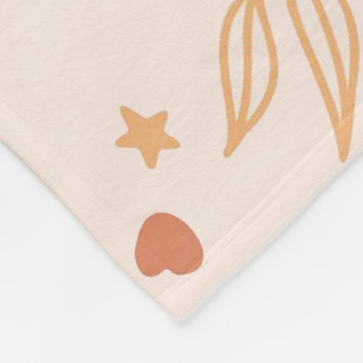 Retro Boho Rainbow Rust Baby Maanden Fleece Deken (Hoek)