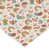 Retro Boho Rainbow Sun Geometric Illustration Tafelkleed (Gekanteld)