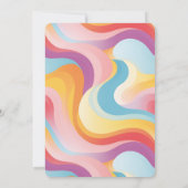 Retro Boho Rainbow Wave Bedankkaart (Achterkant)