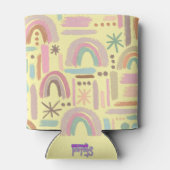 Retro Boho Regenboog Drankkoeler Blikjeskoeler (Achterkant)
