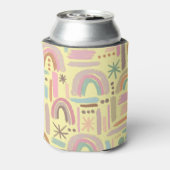 Retro Boho Regenboog Drankkoeler Blikjeskoeler (Blikje Achterkant)