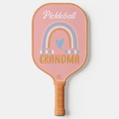 Retro Boho Regenboog Oma gepersonaliseerd Pickleball Paddle (Voorkant)