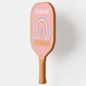 Retro Boho Regenboog Oma gepersonaliseerd Pickleball Paddle (Links)