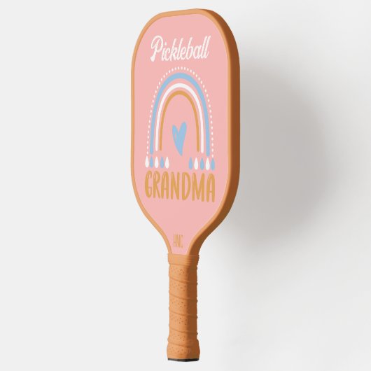 Retro Boho Regenboog Oma gepersonaliseerd Pickleball Paddle (Links)