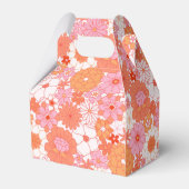 Retro Boho Roze Bloemen Custom Baby shower Bedankt Bedankdoosjes (Achterkant)