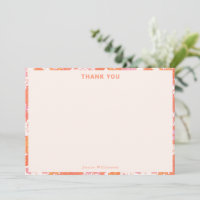 Retro Boho Roze Oranje Bloemige Cute Baby Shower