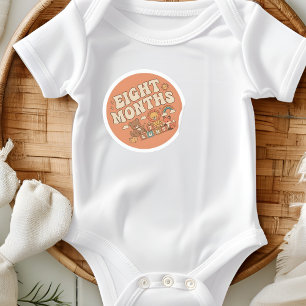 Retro Boho Speelgoedblokken Baby Acht Maanden Mijl Ronde Sticker