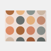 Retro Boho Stippen Neutraal Deurmat (Voorkant)