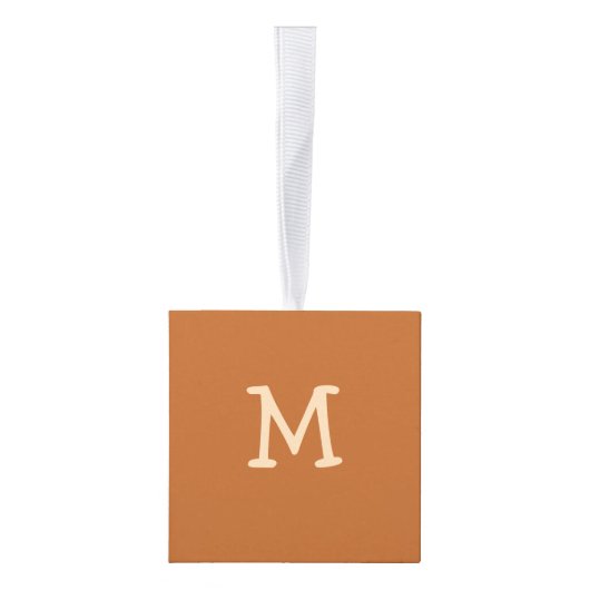 Retro Boho Stippen Neutraal Monogram Decoratie (Rechts)