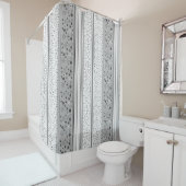 Retro BOHO Stripes Grijs Douchegordijn (In situ)