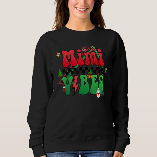 Retro Boho Style Mimi Vibes Christmas Trui (Voorkant)