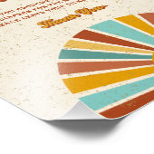 Retro Boho Sun Baby shower Luier Raffle Teken Foto Afdruk (Hoek)