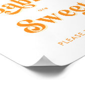 Retro Boho Sun Baby's zijn Sweet Treat Favor Sign Poster (Hoek)