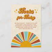 Retro Boho Sun Boeken voor Baby Informatiekaartje (Voorkant)