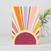 Retro boho sun kaart (Staand voorkant)