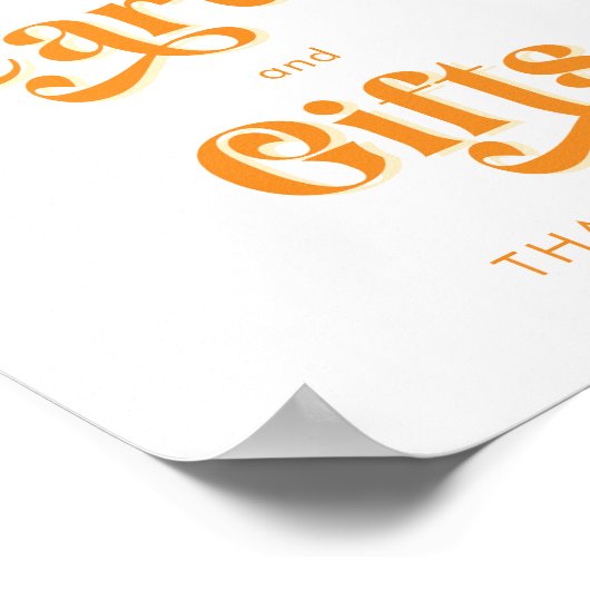 Retro Boho Sun Kaarten en geschenken Baby shower t Poster (Hoek)