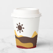 Retro Boho Sun Papieren Bekers (Voorkant)