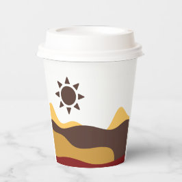 Retro Boho Sun Papieren Bekers