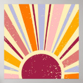 Retro boho sun poster (Voorkant)